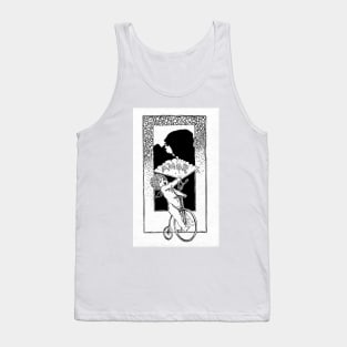 Cupid on a bicycle - vintage book illustration Tank Top